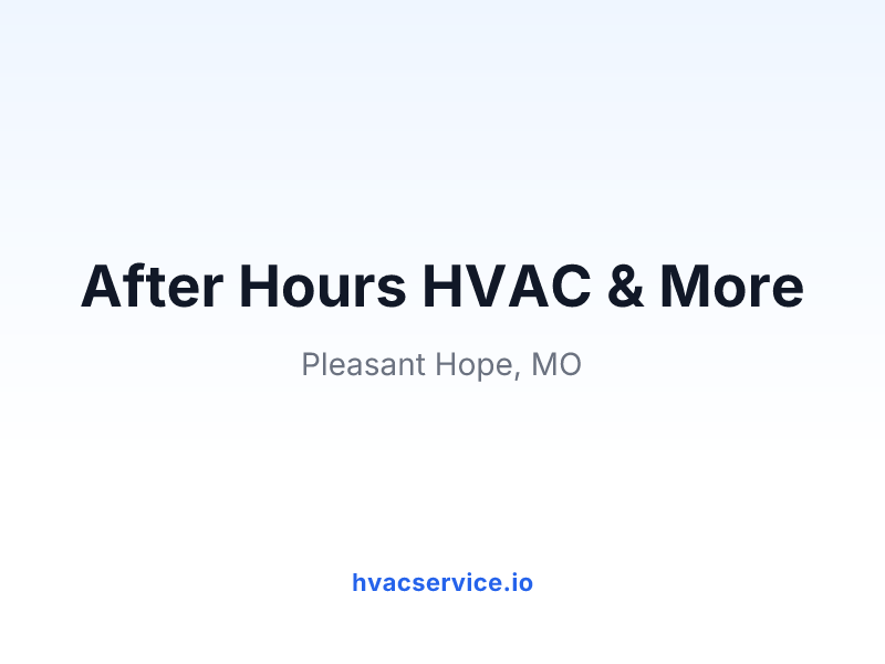 After Hours HVAC & More