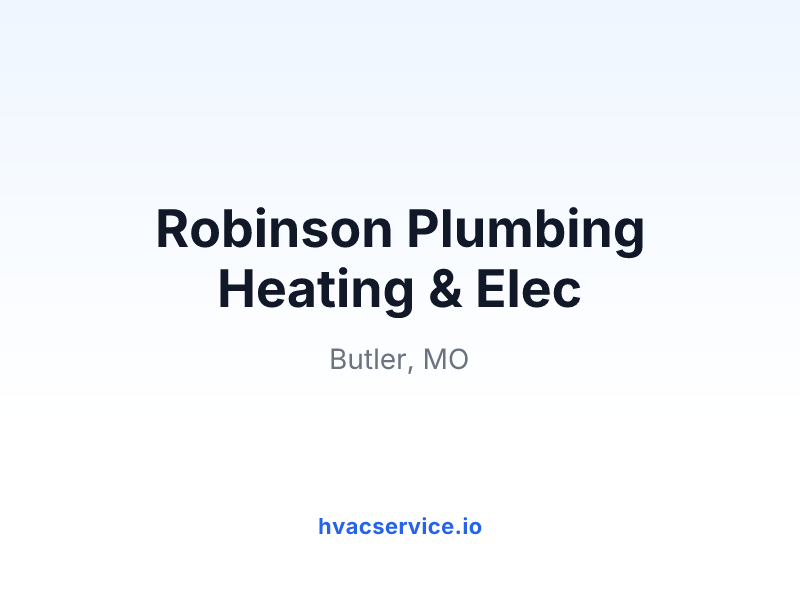 Robinson Plumbing Heating & Elec