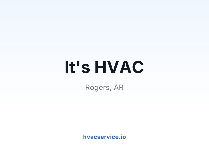 It's HVAC