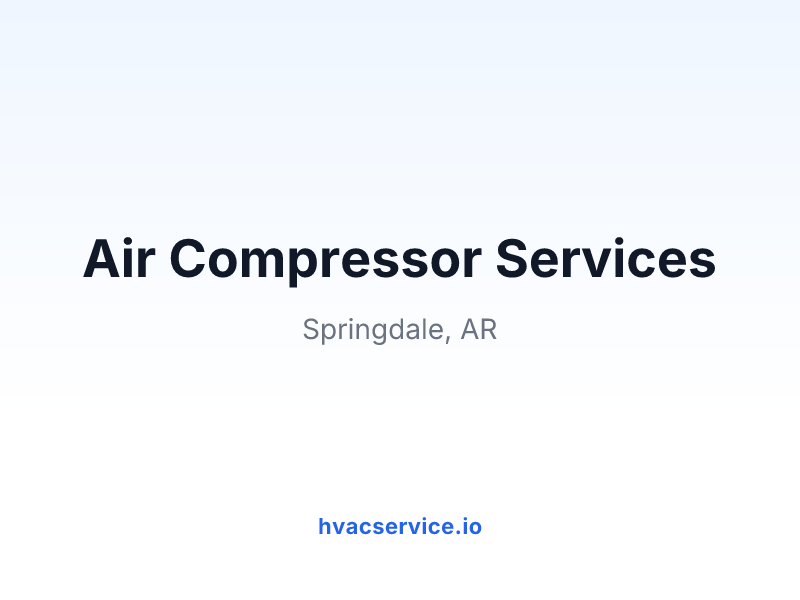 Air Compressor Services