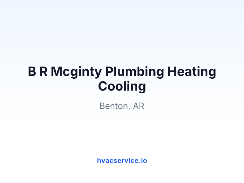 B R Mcginty Plumbing Heating Cooling