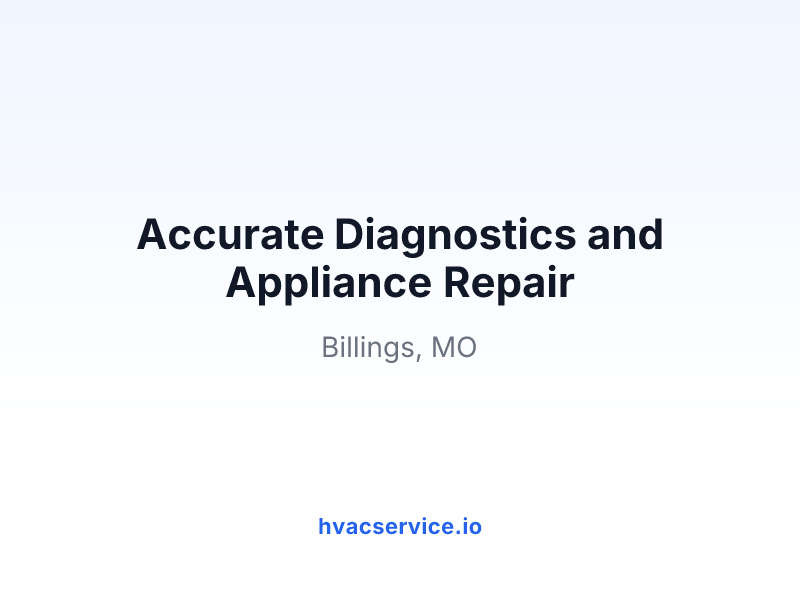 Accurate Diagnostics and Appliance Repair