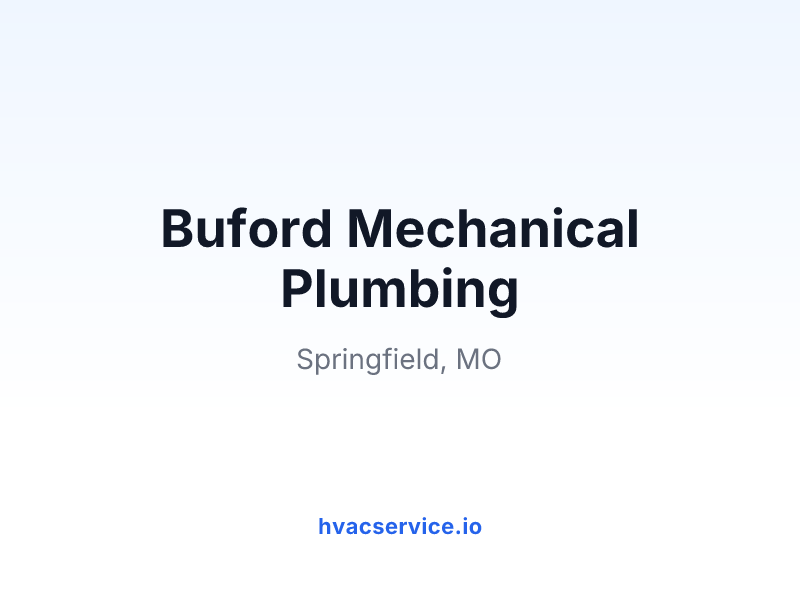 Buford Mechanical Plumbing