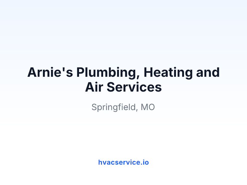 Arnie's Plumbing, Heating and Air Services