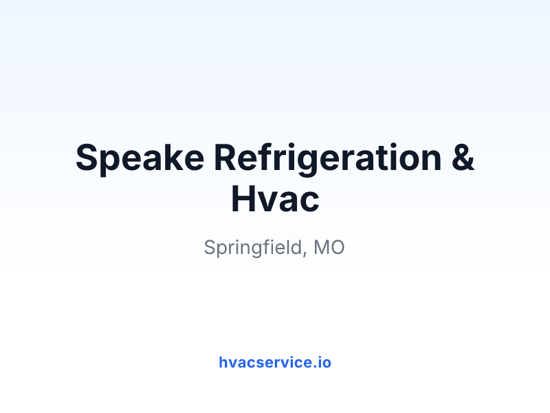 Speake Refrigeration & Hvac