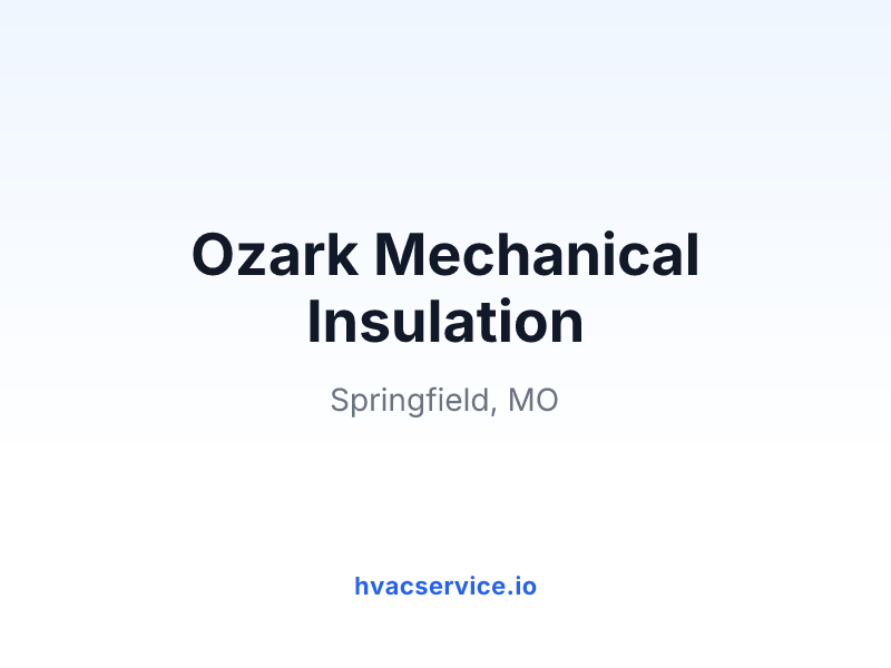 Ozark Mechanical Insulation