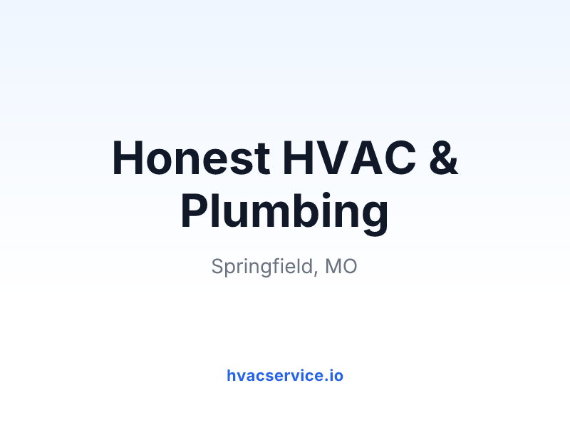 Honest HVAC & Plumbing