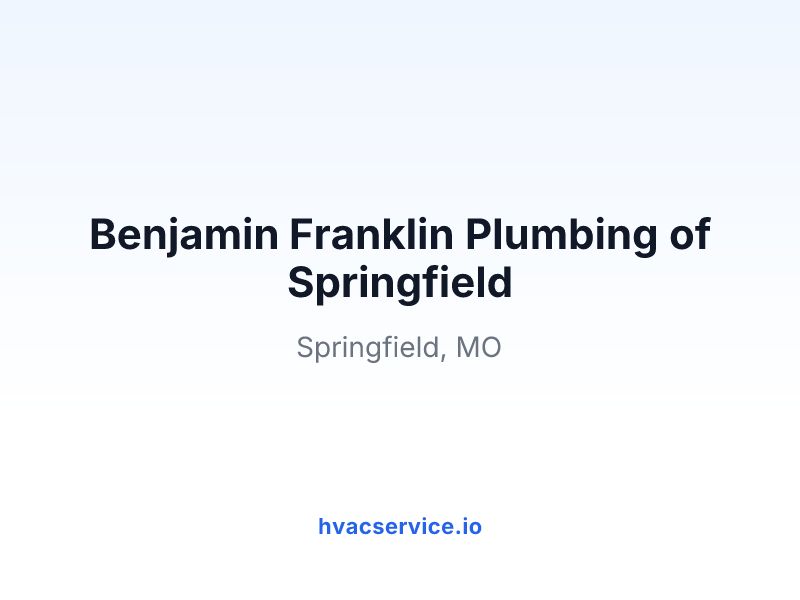 Benjamin Franklin Plumbing of Springfield
