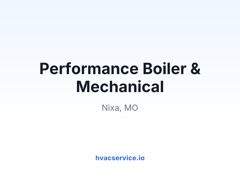 Performance Boiler & Mechanical