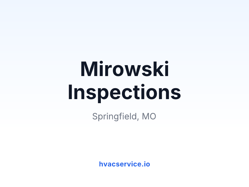 Mirowski Inspections