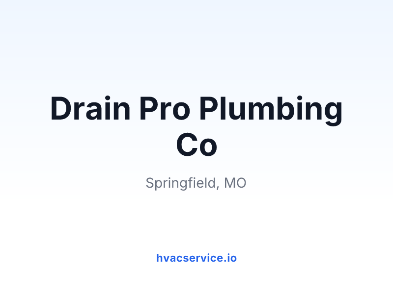 Drain Pro Plumbing Co