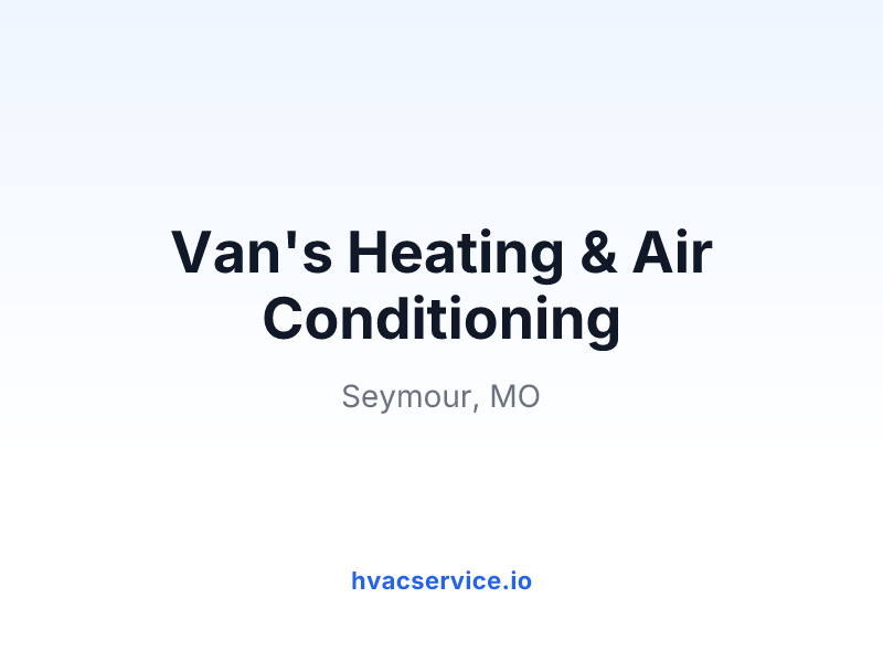 Van's Heating & Air Conditioning