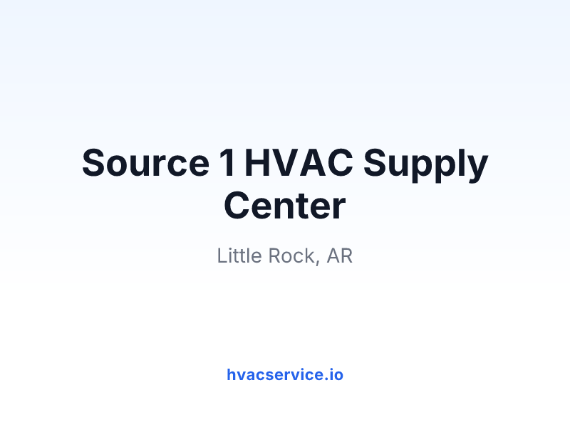 Source 1 HVAC Supply Center