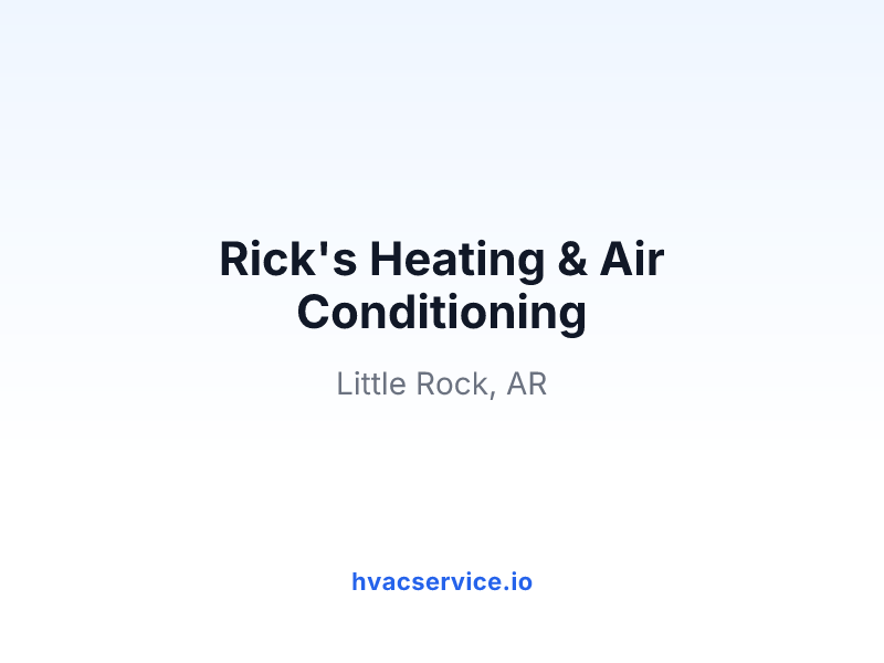 Rick's Heating & Air Conditioning