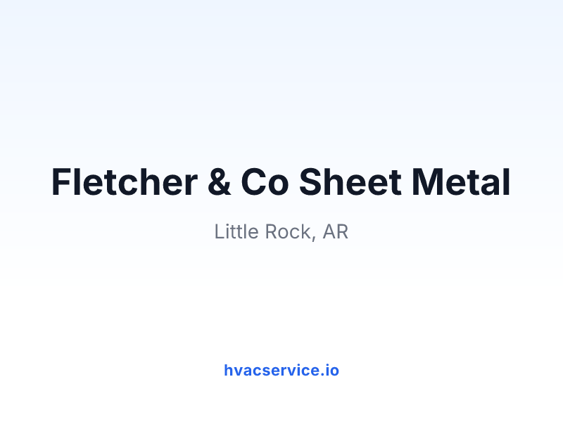 Fletcher & Co Sheet Metal