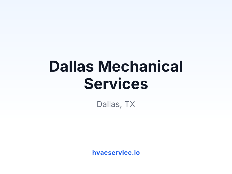 Dallas Mechanical Services