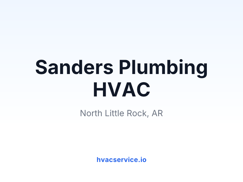 Sanders Plumbing HVAC