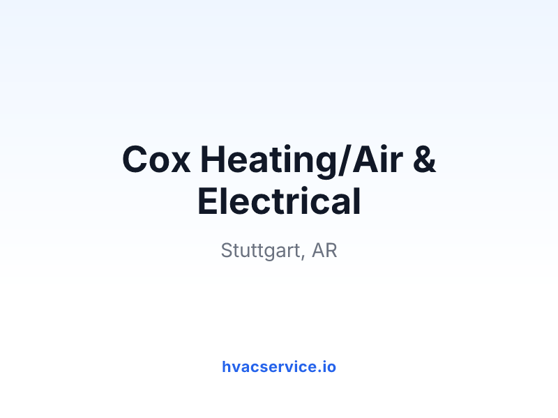 Cox Heating/Air & Electrical