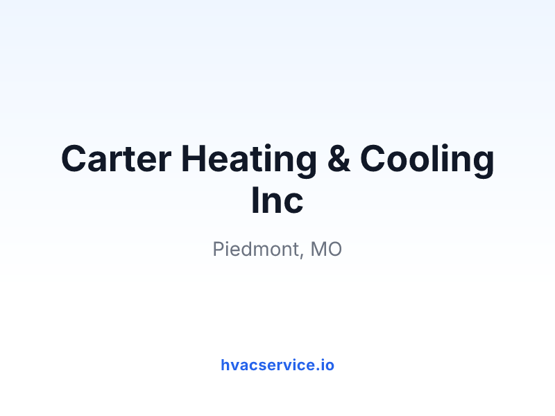 Carter Heating & Cooling Inc