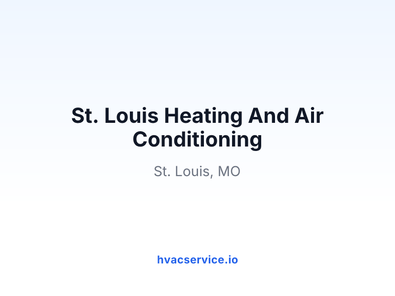 St. Louis Heating And Air Conditioning