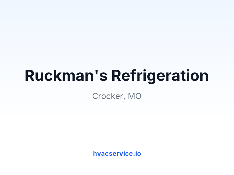 Ruckman's Refrigeration