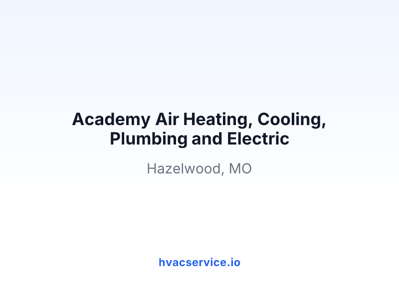 Academy Air Heating, Cooling, Plumbing and Electric