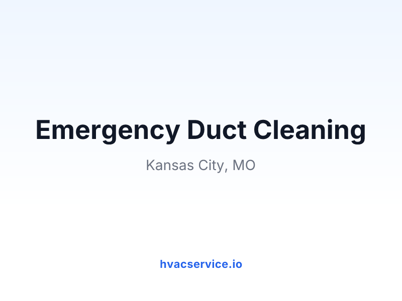 Emergency Duct Cleaning