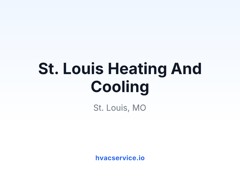 St. Louis Heating And Cooling