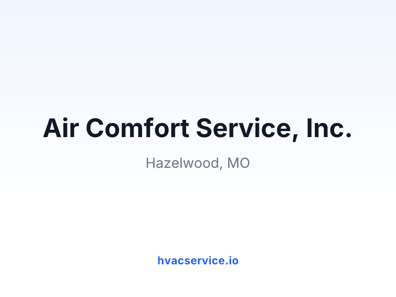 Air Comfort Service, Inc.
