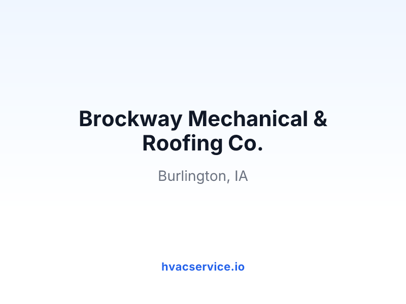 Brockway Mechanical & Roofing Co.
