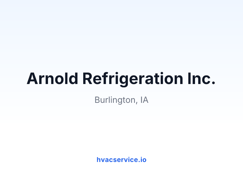 Arnold Refrigeration Inc.
