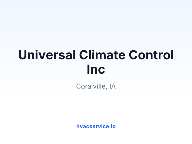 Universal Climate Control Inc