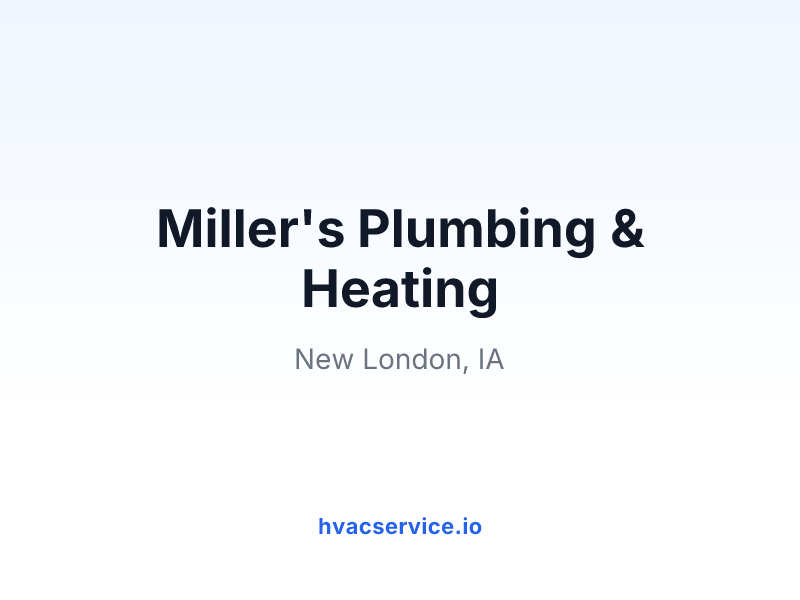 Miller's Plumbing & Heating