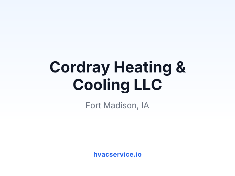 Cordray Heating & Cooling LLC