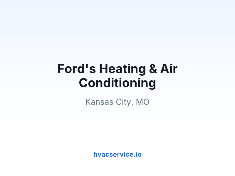 Ford's Heating & Air Conditioning