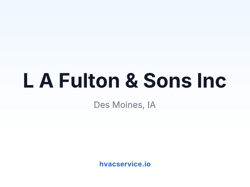 L A Fulton & Sons Inc