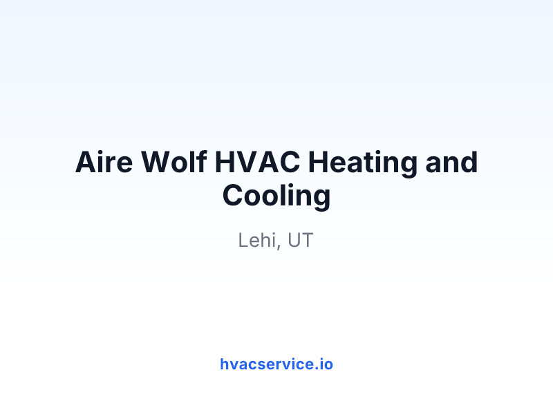 Aire Wolf HVAC Heating and Cooling