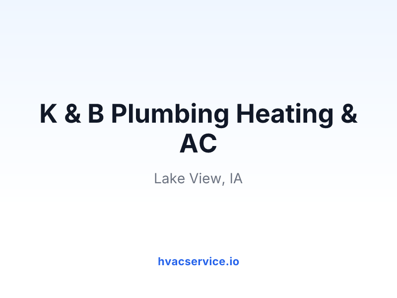 K & B Plumbing Heating & AC