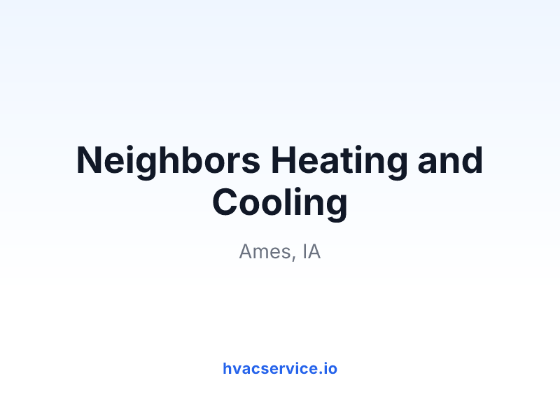 Neighbors Heating and Cooling