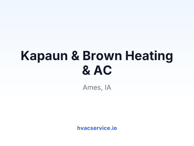 Kapaun & Brown Heating & AC