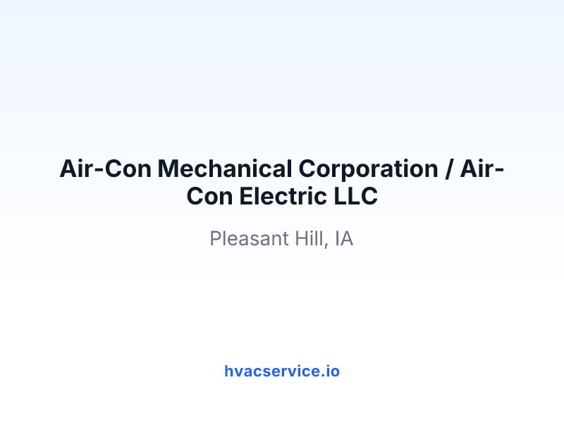 Air-Con Mechanical Corporation / Air-Con Electric LLC