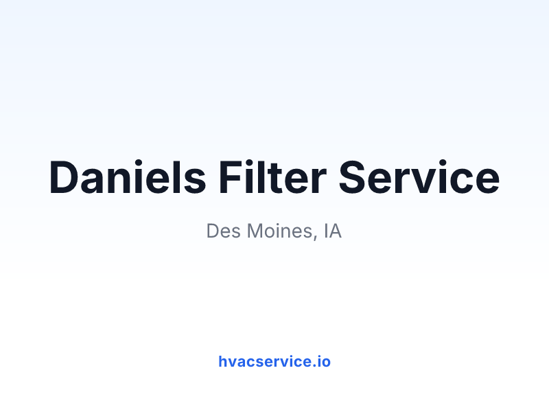 Daniels Filter Service