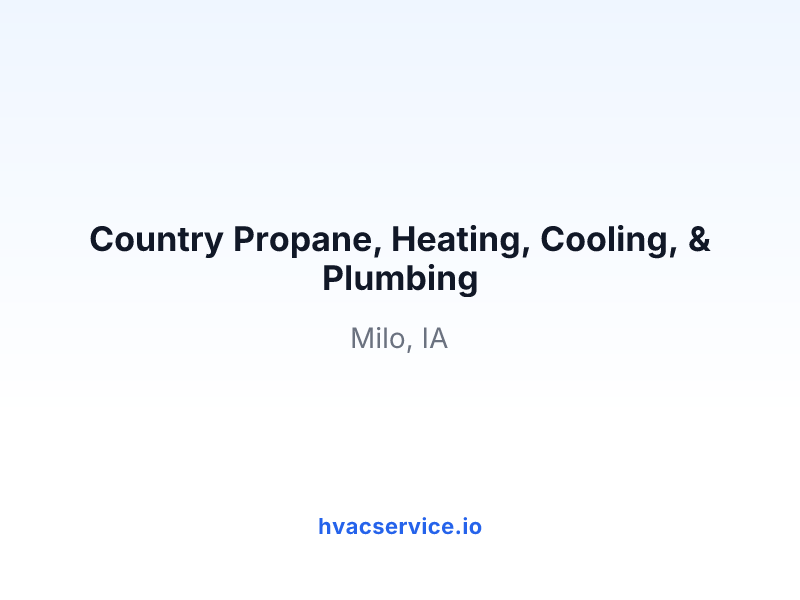 Country Propane, Heating, Cooling, & Plumbing