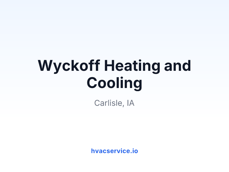 Wyckoff Heating and Cooling