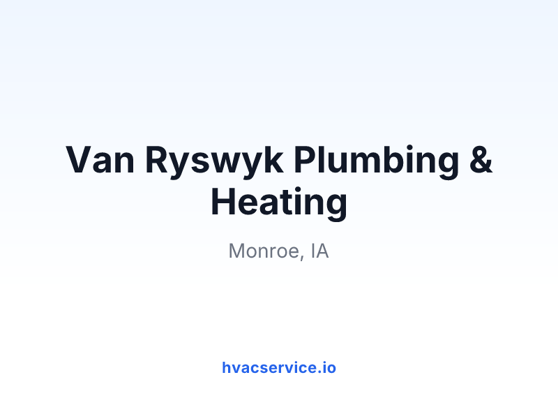 Van Ryswyk Plumbing & Heating