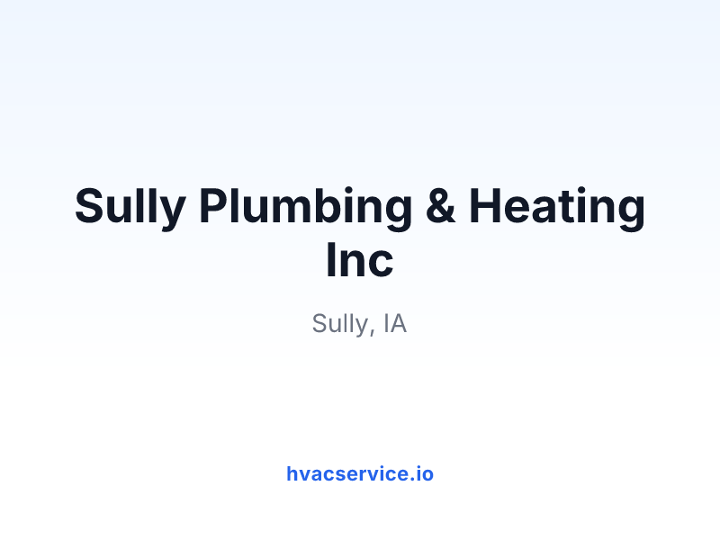 Sully Plumbing & Heating Inc