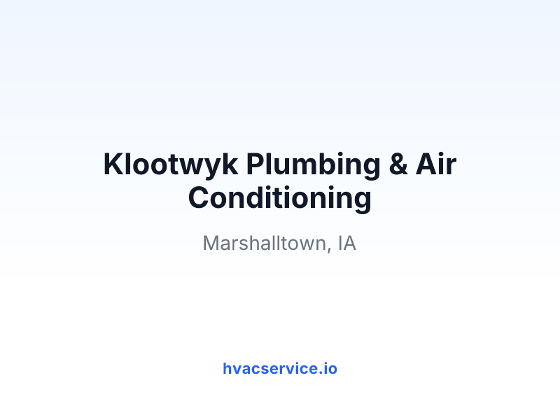 Klootwyk Plumbing & Air Conditioning