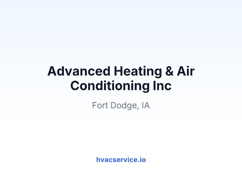 Advanced Heating & Air Conditioning Inc