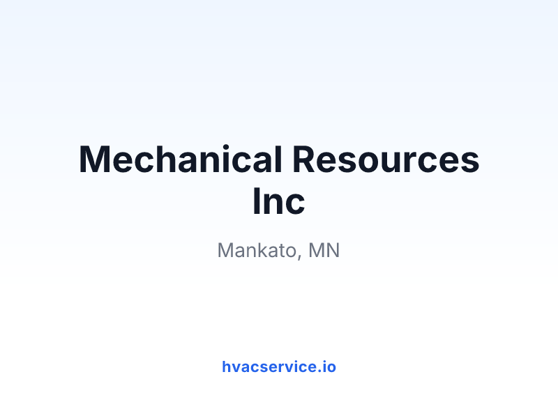 Mechanical Resources Inc