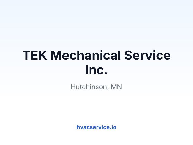 TEK Mechanical Service Inc.